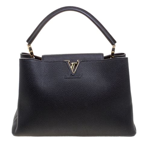 louis vuitton capucines mm black|louis vuitton capucines bag black.